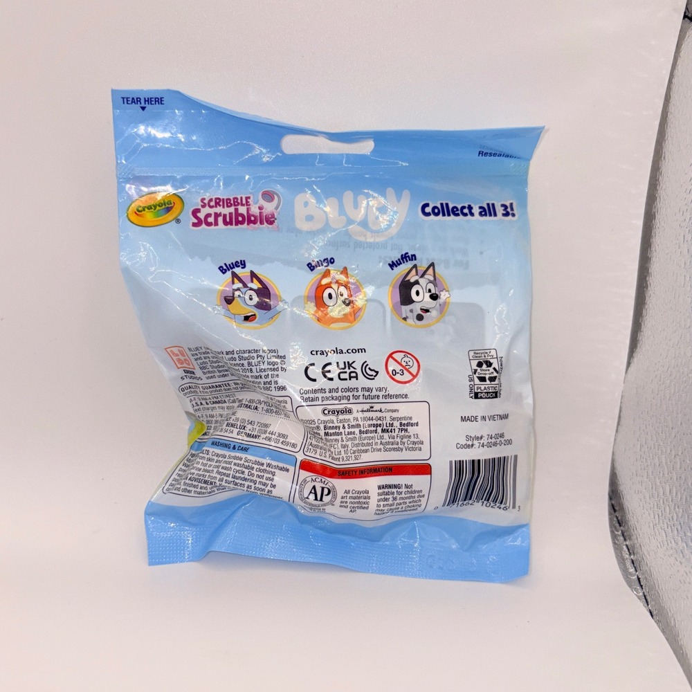 Crayola Scribble Scrubbie Bluey Pets Washable Figure Set 74-0246-0-200 - Picture 2 of 2